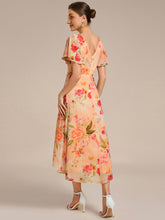 Load image into Gallery viewer, Color=Peach Fuzz | Pleated Ruffles Chiffon Wholesale Wedding Guest Dresses-Peach Fuzz 84