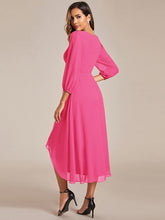 Load image into Gallery viewer, Color=Hot Pink | Women's Knee-Length Wholesale Homecoming Cocktail Dresses With Short Sleeves-Hot Pink 4