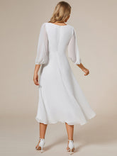 Load image into Gallery viewer, Color=White | Women's Knee-Length Wholesale Homecoming Cocktail Dresses With Short Sleeves-White 2