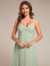 Load image into Gallery viewer, Color=Mint Green | Chiffon Bownot Neck Midi Length Wholesale Wedding Guest Dress-Mint Green 5
