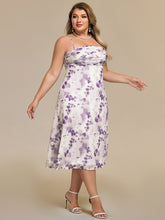 Load image into Gallery viewer, Color=Light purple print | Industrial Use Sleeveless High Stretch A-Line Cowl Neck Midi Wedding Guest Dresses-Light purple print 27