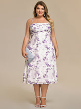 Load image into Gallery viewer, Color=Light purple print | Industrial Use Sleeveless High Stretch A-Line Cowl Neck Midi Wedding Guest Dresses-Light purple print 30