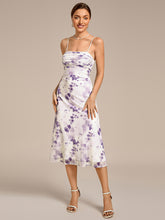 Load image into Gallery viewer, Color=Light purple print | Industrial Use Sleeveless High Stretch A-Line Cowl Neck Midi Wedding Guest Dresses-Light purple print 22