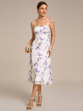 Load image into Gallery viewer, Color=Light purple print | Industrial Use Sleeveless High Stretch A-Line Cowl Neck Midi Wedding Guest Dresses-Light purple print 21