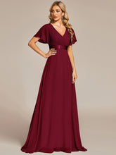 Load image into Gallery viewer, Simple Empire Waist Flowing Sleeves Evening Dress #Burgundy