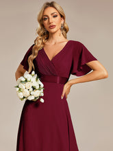 Load image into Gallery viewer, Simple Empire Waist Flowing Sleeves Evening Dress #Burgundy