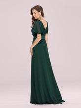 Load image into Gallery viewer, Simple Empire Waist Flowing Sleeves Evening Dress #Dark Green