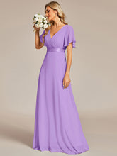 Load image into Gallery viewer, Simple Empire Waist Flowing Sleeves Evening Dress #Lavender