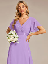 Load image into Gallery viewer, Simple Empire Waist Flowing Sleeves Evening Dress #Lavender