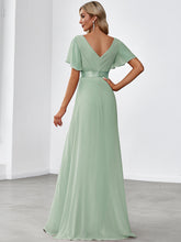 Load image into Gallery viewer, Simple Empire Waist Flowing Sleeves Evening Dress #Mint Green