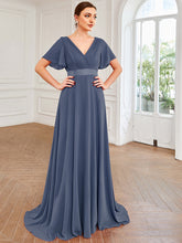 Load image into Gallery viewer, Simple Empire Waist Flowing Sleeves Evening Dress #Stormy