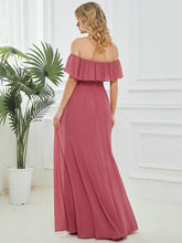 Load image into Gallery viewer, Women's Plus Size Ruffle Thigh Split Wholesale Bridesmaid Dresses