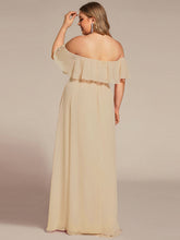 Load image into Gallery viewer, Women's Plus Size Ruffle Thigh Split Wholesale Bridesmaid Dresses