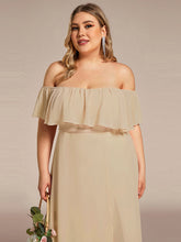 Load image into Gallery viewer, Women's Plus Size Ruffle Thigh Split Wholesale Bridesmaid Dresses