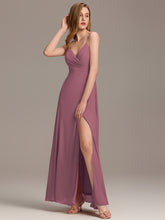 Load image into Gallery viewer, Color=Purple Orchid | Elegant Spaghetti Straps Wholesale Chiffon Bridesmaid Dresses-Purple Orchid 41