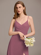 Load image into Gallery viewer, Color=Purple Orchid | Elegant Spaghetti Straps Wholesale Chiffon Bridesmaid Dresses-Purple Orchid 39