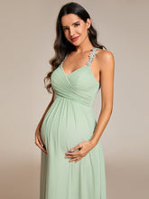 Load image into Gallery viewer, Color=Mint Green | Chiffon Halter Neck Backless Cross Strap Bridesmaid Dress-Mint Green 6