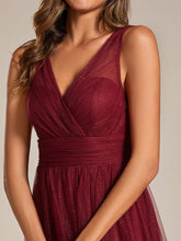 Load image into Gallery viewer, Color=Burgundy | Maxi Spaghetti Strap Sequin Hollow Wholesale Bridesmaid Dress-Burgundy 2