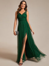 Load image into Gallery viewer, Color=Dark Green | Maxi Spaghetti Strap Sequin Hollow Wholesale Bridesmaid Dress-Dark Green 12