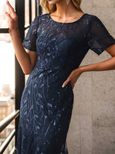Load image into Gallery viewer, Color=Navy Blue | Wholesale Sequin Shiny Fishtail Tulle Dresses for Party-Navy Blue 1