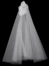 Load image into Gallery viewer, Color=White | Simple Chiffon Wedding Dress With Chinese Style Collar-White 2