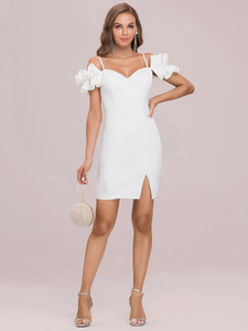 Color=Cream | Cute Short Length Sweetheart Neckline Wholesale Cocktail Dresses-Cream 7