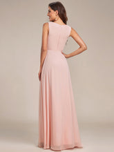Load image into Gallery viewer, A-Line V Neck Appliques Ruched Wholesale Evening Dresses#Color_Pink