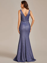 Load image into Gallery viewer, V Back Side Split Shiny Wholesale Evening Dresses#Color_Opal Lilac
