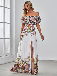 Color=As Picture | Floral A Line Split Wholesale Evening Dresses with Off Shoulders-As Picture 3