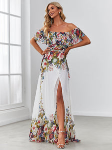 Color=As Picture | Floral A Line Split Wholesale Evening Dresses with Off Shoulders-As Picture 4