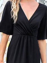 Load image into Gallery viewer, Color=Black | Women's Asymmetrical Hem Knee Length Wholesale Evening Dresses-Black 5