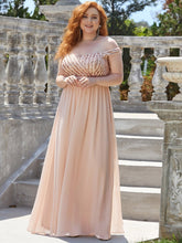 Load image into Gallery viewer, Color=Blush | Plus Size Adorable Sweetheart Neckline A-line Wholesale Evening Dresses-Blush 1