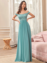 Load image into Gallery viewer, Color=Dusty blue | Adorable Sweetheart Neckline A-line Wholesale Evening Dresses-Dusty blue 1