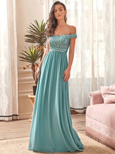 Load image into Gallery viewer, Color=Dusty blue | Adorable Sweetheart Neckline A-line Wholesale Evening Dresses-Dusty blue 4