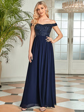 Load image into Gallery viewer, Color=Navy Blue | Adorable Sweetheart Neckline A-line Wholesale Evening Dresses-Navy Blue 4