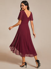 Load image into Gallery viewer, Color=Burgundy | Pleated Ruffles Chiffon Wholesale Wedding Guest Dresses-Burgundy 38