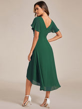 Load image into Gallery viewer, Color=Dark Green | Pleated Ruffles Chiffon Wholesale Wedding Guest Dresses-Dark Green 2