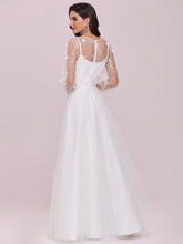 Load image into Gallery viewer, Color=Cream | Elegant Wholesale Tulle Wedding Dress With Lace Decoration-Cream 2