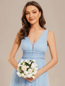 Color=Baby Blue | Backless A Line Sleeveless Wholesale Wedding Dresses with Deep V Neck EH0096A-Baby Blue 17