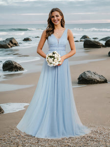 Color=Baby Blue | Backless A Line Sleeveless Wholesale Wedding Dresses with Deep V Neck EH0096A-Baby Blue 13