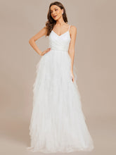Load image into Gallery viewer, Color=White | Elegant Pure Sequins Lace Sweetheart Neck Wholesale Wedding Dresses-White 7