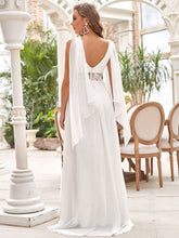 Load image into Gallery viewer, Color=Cream | Deep V Neck A-Line Floor Length Wholesale Wedding Dresses-Cream 2