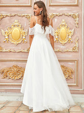 Load image into Gallery viewer, Color=Cream | Splendid Floor Length Asymmetrical Hem Wholesale Wedding Dresses-Cream 2