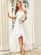 Load image into Gallery viewer, Color=Cream | Splendid Floor Length Asymmetrical Hem Wholesale Wedding Dresses-Cream 4