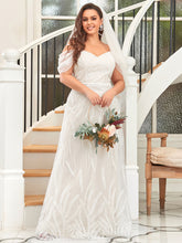 Load image into Gallery viewer, Color=Cream | Deep V Neck A Line Floor Length Wholesale Wedding Dresses-Cream 3