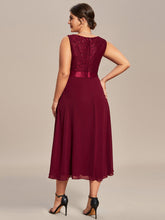 Load image into Gallery viewer, Color=Burgundy | Two Piece Suit Wholesale Chiffon &amp; Lace Mother of the Bride Dresses-Burgundy 5