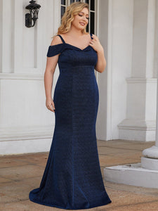 Color=Navy Blue | Deep V Neck Floor Length Wholesale Mother of Bridesmaids Dresses-Navy Blue 1