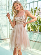 Load image into Gallery viewer, Color=Blush | Elegant Sleeveless Knee Length Wholesale Prom Dresses for Women-Blush 3