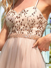 Load image into Gallery viewer, Color=Blush | Elegant Sleeveless Knee Length Wholesale Prom Dresses for Women-Blush 5