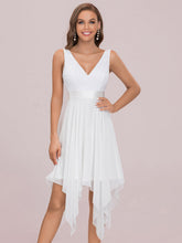 Load image into Gallery viewer, Color=Cream | Stunning Wholesale V Neck Lace & Chiffon Prom Dress For Women-Purple Cream 6